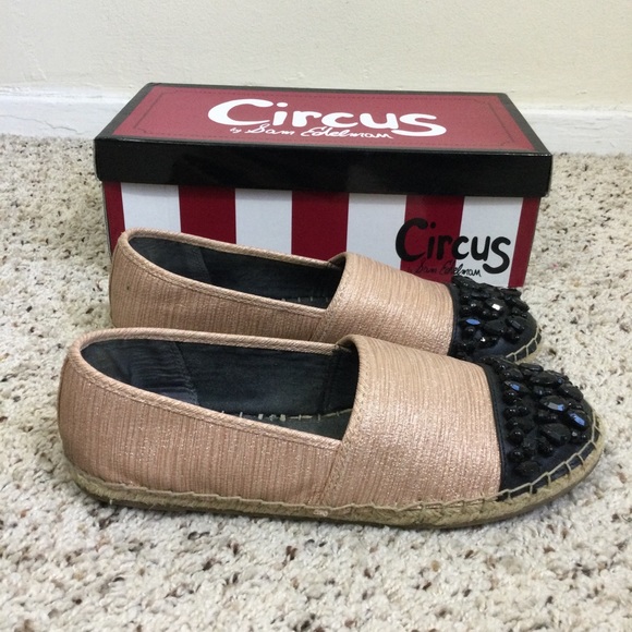 Sam Edelman Bundle Circus Rose Gold & Ivory Espadrilles Flat Shoes Size 9 - Picture 5 of 7